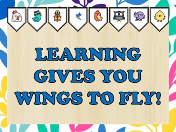 Birds Bulletin Board Kit & Door Décor, LEARNING GIVES YOU WINGS TO FLY!