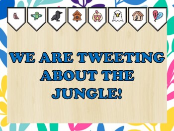 Birds Bulletin Board Kit & Door Décor, WE ARE TWEETING ABOUT THE JUNGLE!