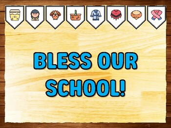 BLESS OUR SCHOOL! Thanksgiving Printable Bulletin Board Kit & Door Décor