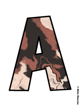 Boho Marble Fall Bulletin Board Letters, Fall Hallway Display Letters, Fall A