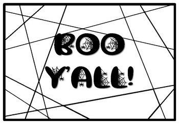 BOO Y’ALL!, Halloween Coloring Pages, Halloween Morning Work