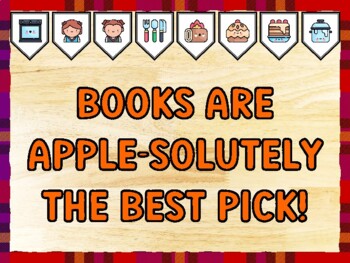 BOOKS ARE APPLE-SOLUTELY THE BEST PICK! Thanksgiving Bulletin Board Kit & Doo