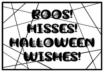 BOOS! HISSES! HALLOWEEN WISHES!, Halloween Coloring Pages, Halloween Morning