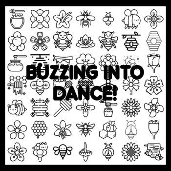 BUZZING INTO DANCE! Bee Bulletin Board Activity 3x3 feet