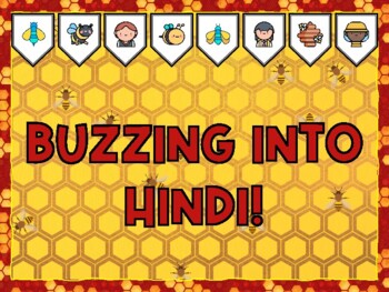 BUZZING INTO HINDI! Bee Bulletin Board Kit & Door Décor,