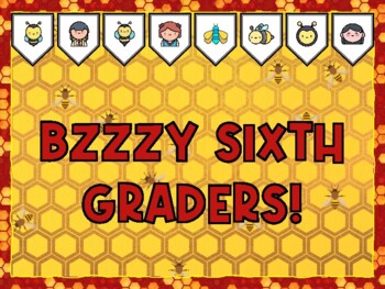 BZZZY SIXTH GRADERS! Bee Bulletin Board Kit & Door Décor,