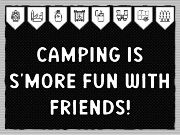 CAMPING IS S'MORE FUN WITH FRIENDS! Camping Theme Bulletin Board Kit, Door Dé