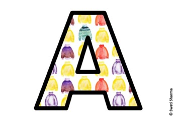 Christmas Ugly Sweater Bulletin Board Letters, Alphabet Posters