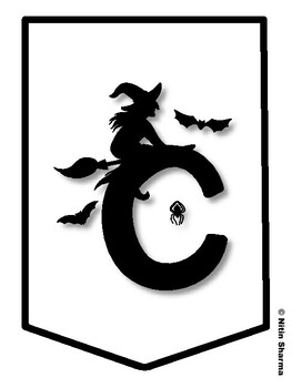 COME, HANG WITH US! Halloween Bulletin Board Letters, Halloween Banner