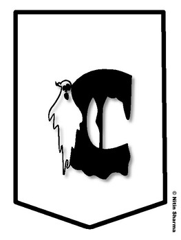 COME, HANG WITH US! Halloween Bulletin Board Letters, Halloween Banner
