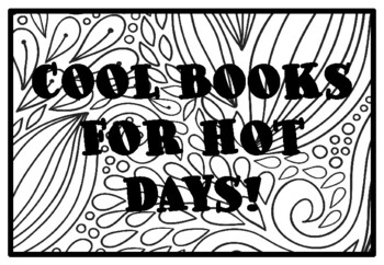 COOL BOOKS FOR HOT DAYS!, Summer Activity, Summer Coloring Pages