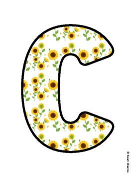 COUNTDOWN TO SUMMER! Sunflower Bulletin Board Letters