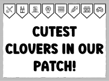 CUTEST CLOVERS IN OUR PATCH! St. Patrick's Day Bulletin Board Kit, Ready to pri