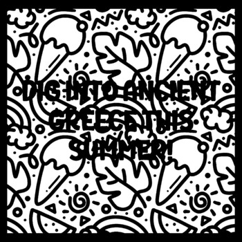 DIG INTO ANCIENT GREECE THIS SUMMER! 3 by 3 Feet Beach Bulletin Boards