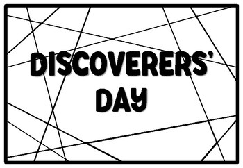 DISCOVERERS' DAY Coloring Pages, Columbus Day Bulletin Board Quote