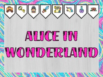 Fairy Tales Bulletin Board Kit & Door Décor, ALICE IN WONDERLAND Classroom Décor