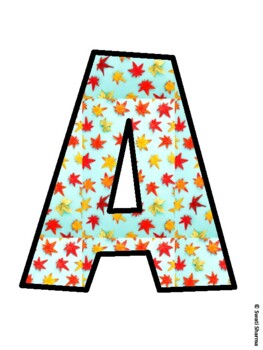 Fall, Autumn Bulletin Board Letters, Fall Hallway Display