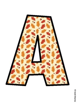 Fall, Autumn Bulletin Board Letters, Fall Hallway Display