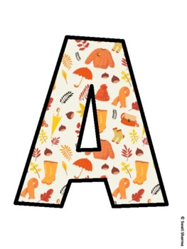 Fall, Autumn Bulletin Board Letters, Fall Hallway Display
