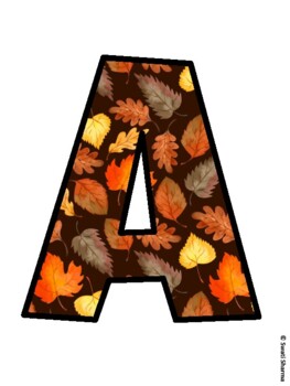 Fall, Autumn Bulletin Board Letters, Fall Hallway Display