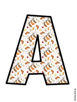 Fall, Autumn Bulletin Board Letters, Fall Hallway Display