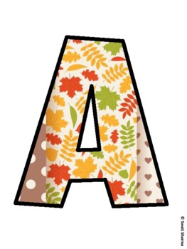 Fall, Autumn Bulletin Board Letters, Fall Hallway Display