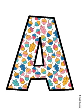 Fall, Autumn Bulletin Board Letters, Fall Hallway Display