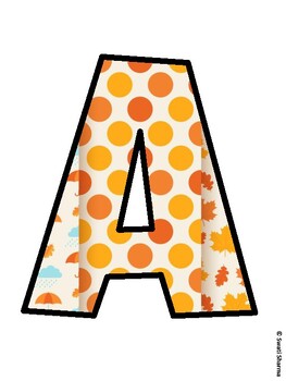 Fall, Autumn Bulletin Board Letters, Fall Hallway Display