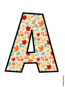 Fall, Autumn Bulletin Board Letters, Fall Hallway Display