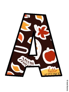 Fall, Autumn Bulletin Board Letters, Fall Hallway Display