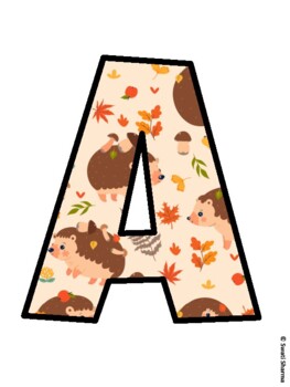 Fall, Autumn Bulletin Board Letters, Fall Hallway Display