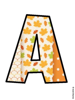 Fall, Autumn Bulletin Board Letters, Fall Hallway Display