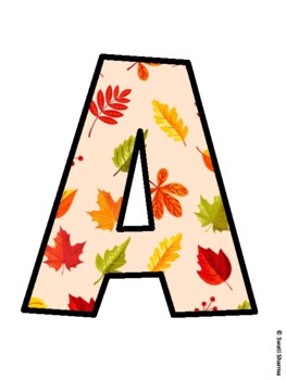 Fall, Autumn Bulletin Board Letters, Fall Hallway Display