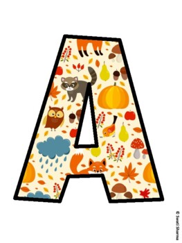 Fall, Autumn Bulletin Board Letters, Fall Hallway Display