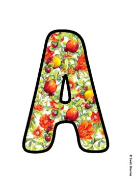 Fall, Fall Fruits Bulletin Board Letters, Fall Hallway Display