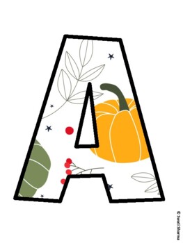 Fall, Fall, Harvest Bulletin Board Letters, Fall Hallway Display