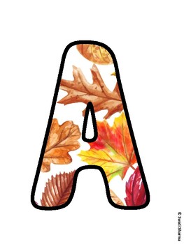 Fall, Fall Leaves Bulletin Board Letters, Fall Hallway Display