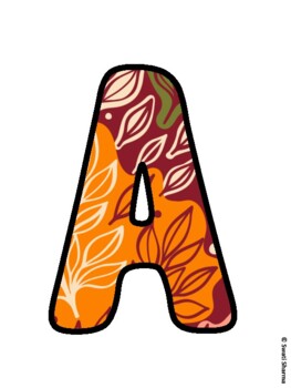 Fall, Fall Leaves Bulletin Board Letters, Fall Hallway Display
