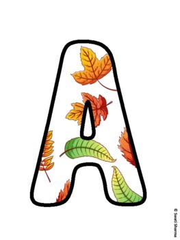 Fall, Fall Leaves Bulletin Board Letters, Fall Hallway Display