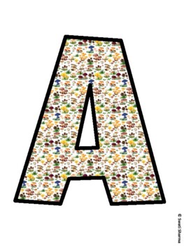 Fall, Fall, Mushroom Bulletin Board Letters, Fall Hallway Display