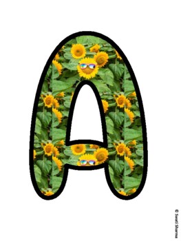 Fall, Sunflowers Bulletin Board Letters, Fall Hallway Display