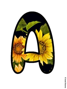 Fall, Sunflowers Bulletin Board Letters, Fall Hallway Display
