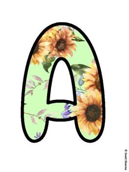 Fall, Sunflowers Bulletin Board Letters, Fall Hallway Display