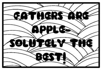 FATHERS ARE APPLE-SOLUTELY THE BEST! Fall Apple Activity, Apples Coloring Pag