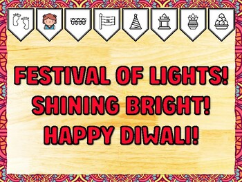 FESTIVAL OF LIGHTS! SHINING BRIGHT! HAPPY DIWALI! Diwali Printable Bulletin B