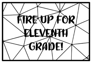 FIRE UP FOR ELEVENTH GRADE! Summer Holidays Activity, Summer Holidays Colorin