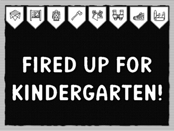 FIRED UP FOR KINDERGARTEN! Camping Theme Bulletin Board Kit, Door Décor, Camp
