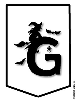 GRAB A GOOD BOOK! Halloween Bulletin Board Letters, Halloween Banner