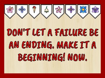 Growth Mindset Bulletin Board Kit & Door Décor, DON'T LET A FAILURE BE AN END...