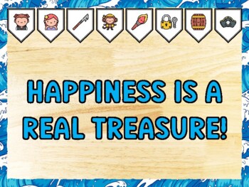 HAPPINESS IS A REAL TREASURE! Pirate Bulletin Board Kit & Door Décor